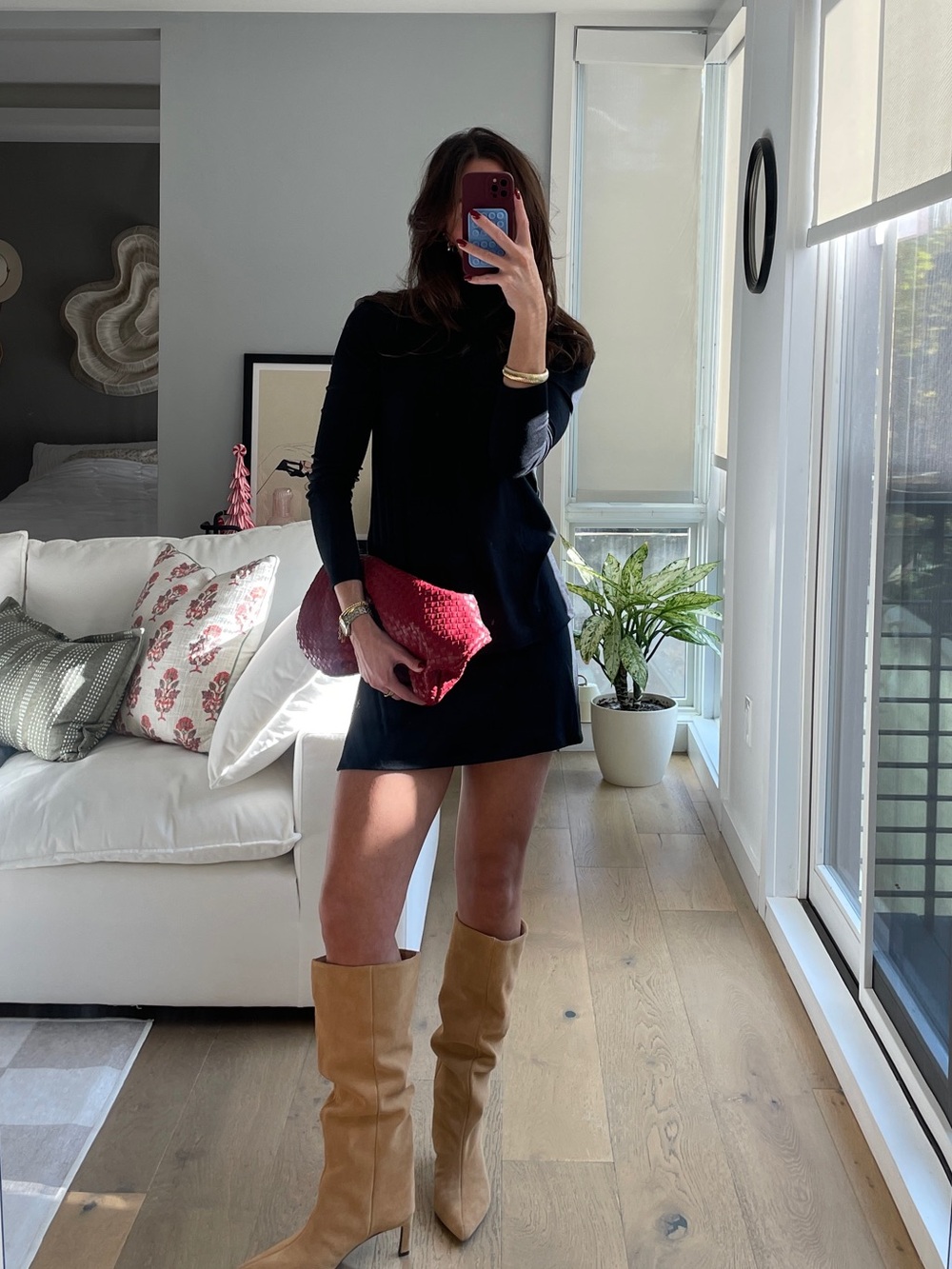 Black Long-Sleeve two piece Set